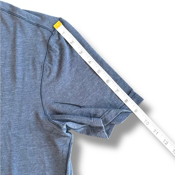 Lululemon the Fundamental Shirt Short Sleeve Men’s Blue Gym Running Athletic Tee - Picture 8 of 10